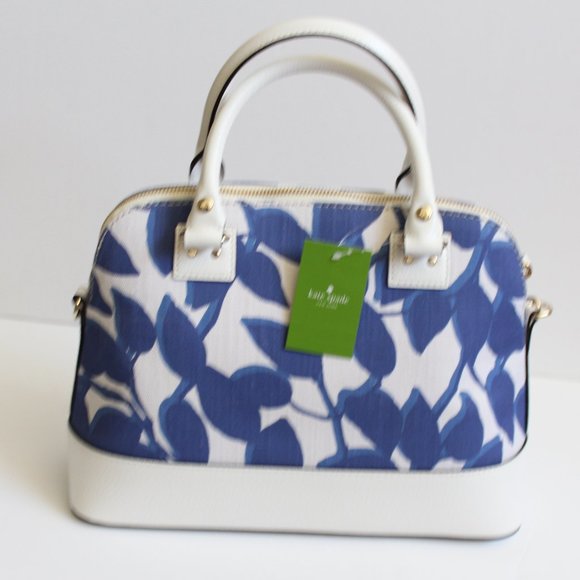 NWT Kate Spade Small Blue & White Rachelle Handbag - Picture 2 of 6